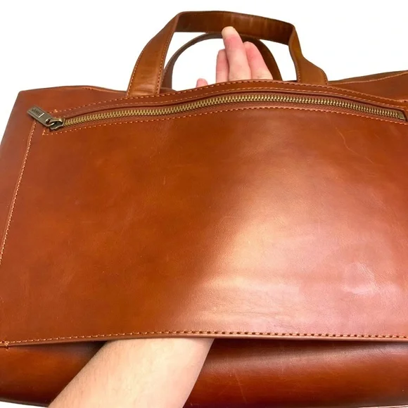 Always limited edition brown leather duffle bag unisex